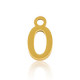 Stainless steel charm initial O Gold